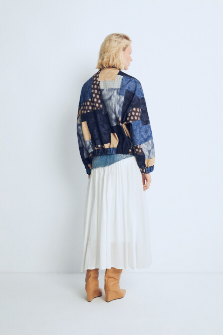 Livia Patterned Bomber Jacket - 4