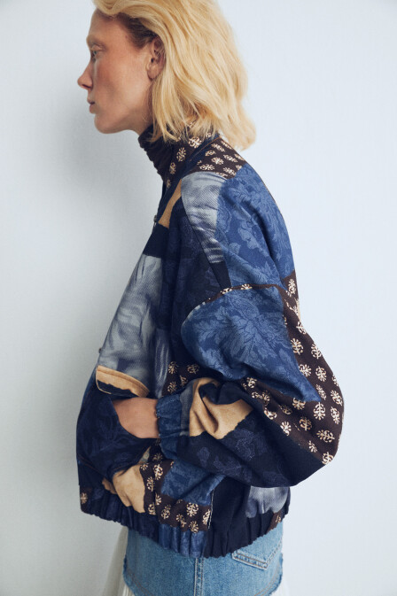 Livia Patterned Bomber Jacket - 5