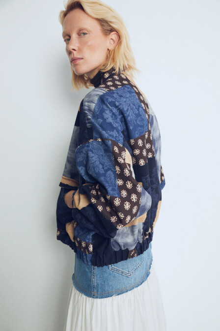 Livia Patterned Bomber Jacket - 2