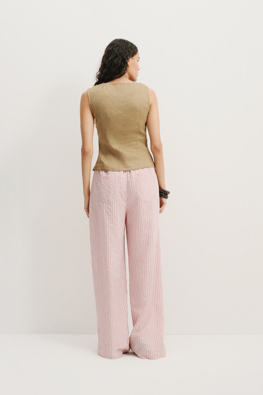 Lora Linen Asymmetrical Vest - 6