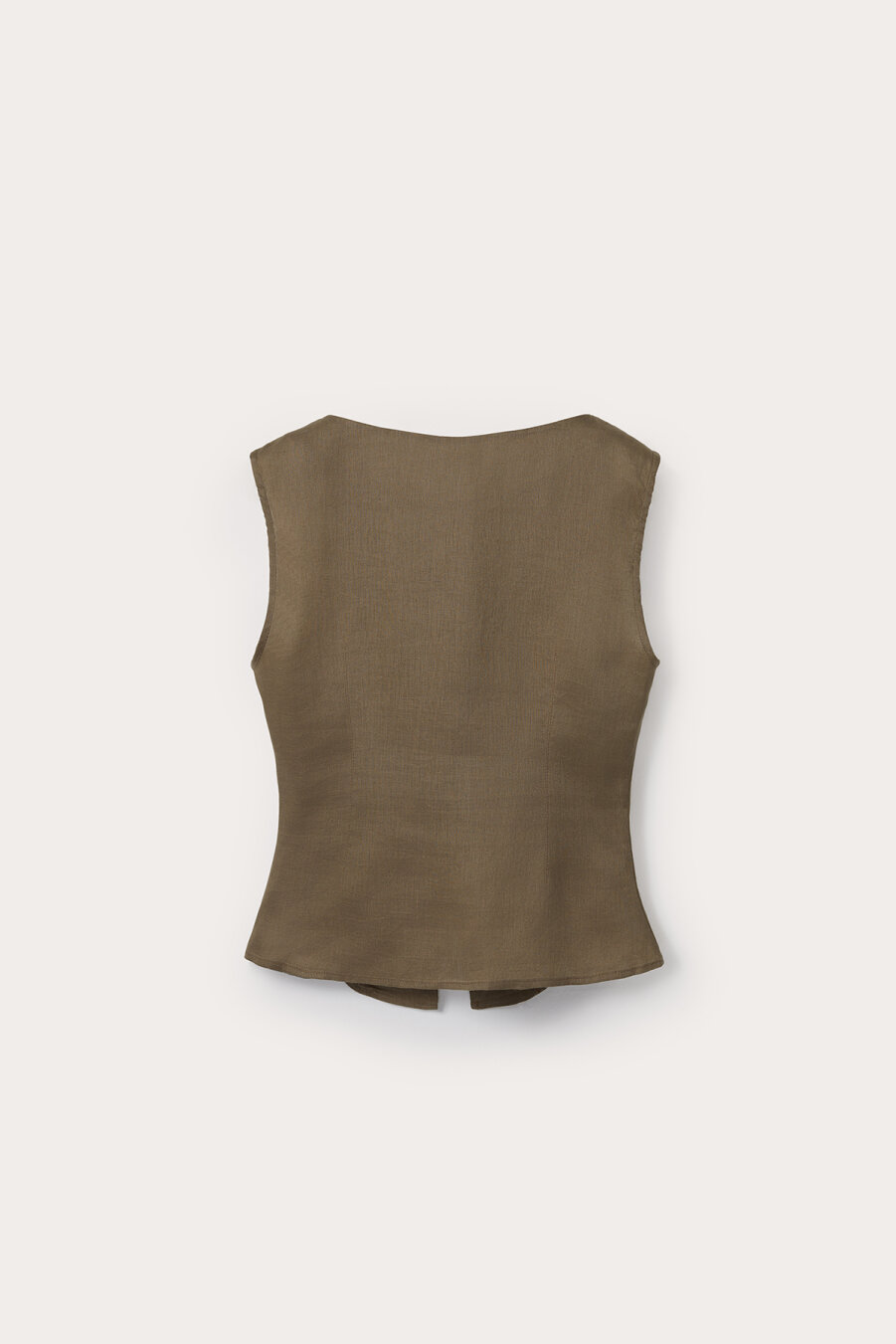Lora Linen Asymmetrical Vest - 5