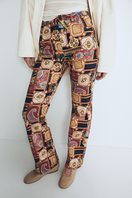 Luna Ethnic Patterned Trousers - 1