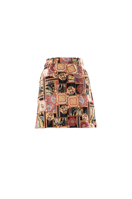 Luna Patterned Mini Skirt - 6