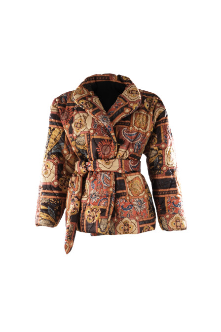 Luna Patterned Puffer Coat - 4