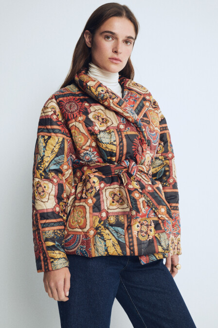 Luna Patterned Puffer Coat - 2