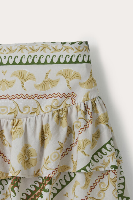Lunaria Cotton Layered Mini Skirt - 4
