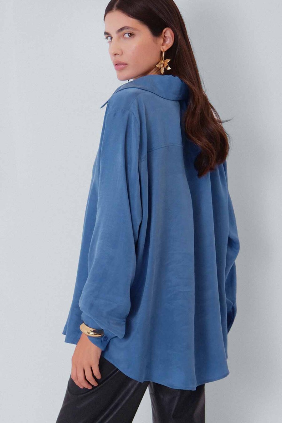 Margot Oversize Blue Shirt - 1