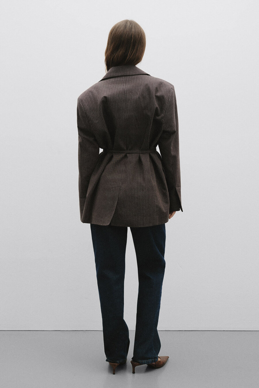 Marla Çizgili Oversize Ceket - 5