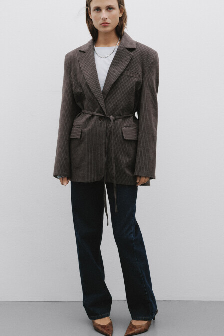 Marla Striped Oversized Jacket - 2