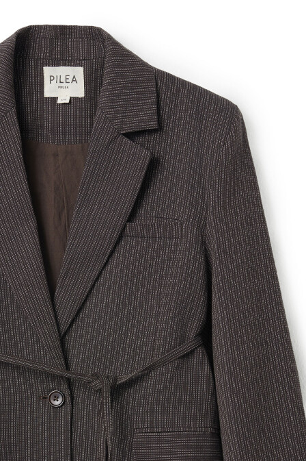 Marla Striped Oversized Jacket - 8