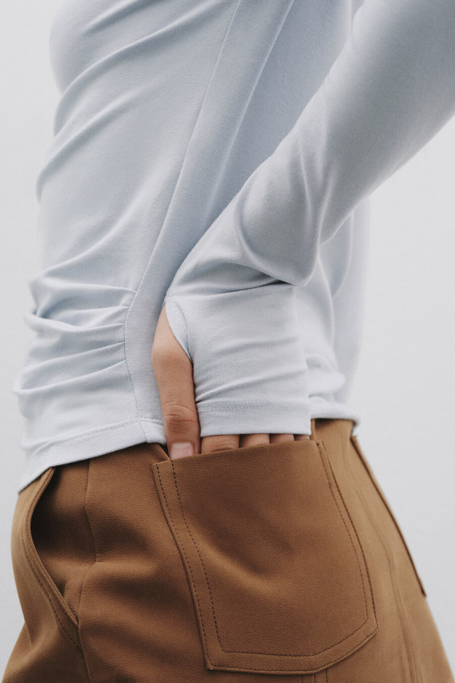 Mavi Asimetrik Bluz - 3