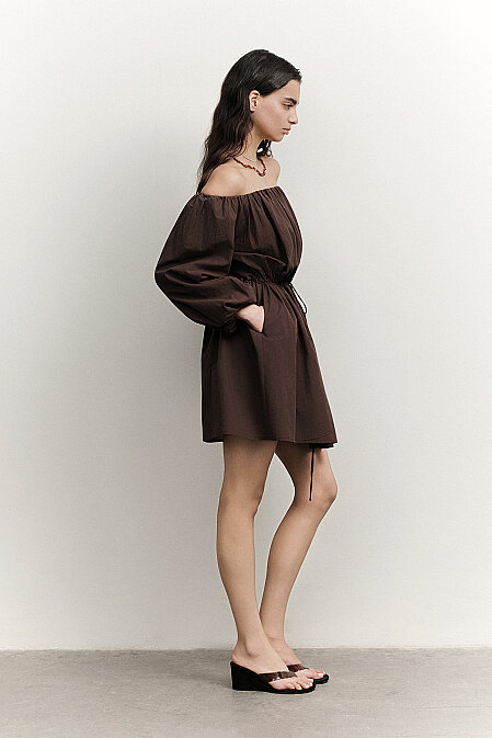 Melania Balloon-Neck Dress - 2