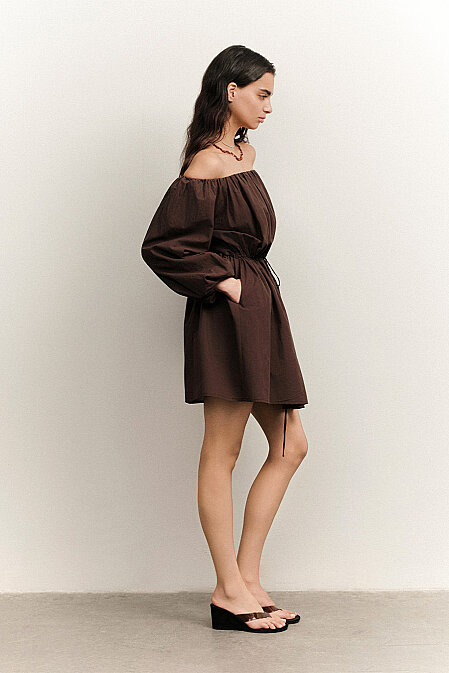 Melania Balloon-Neck Dress - 2