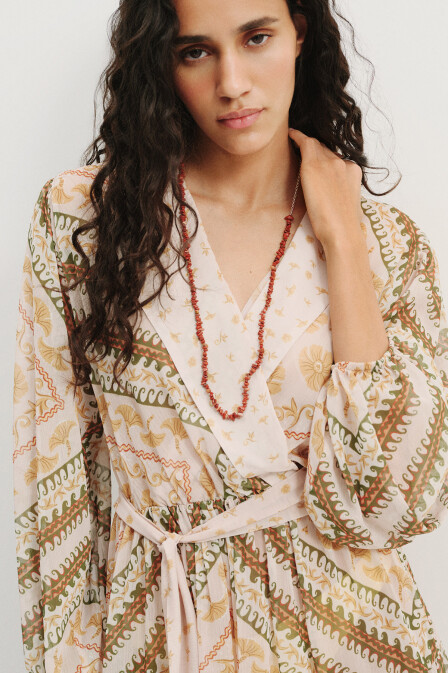 Melora Patterned Dress - PILEA