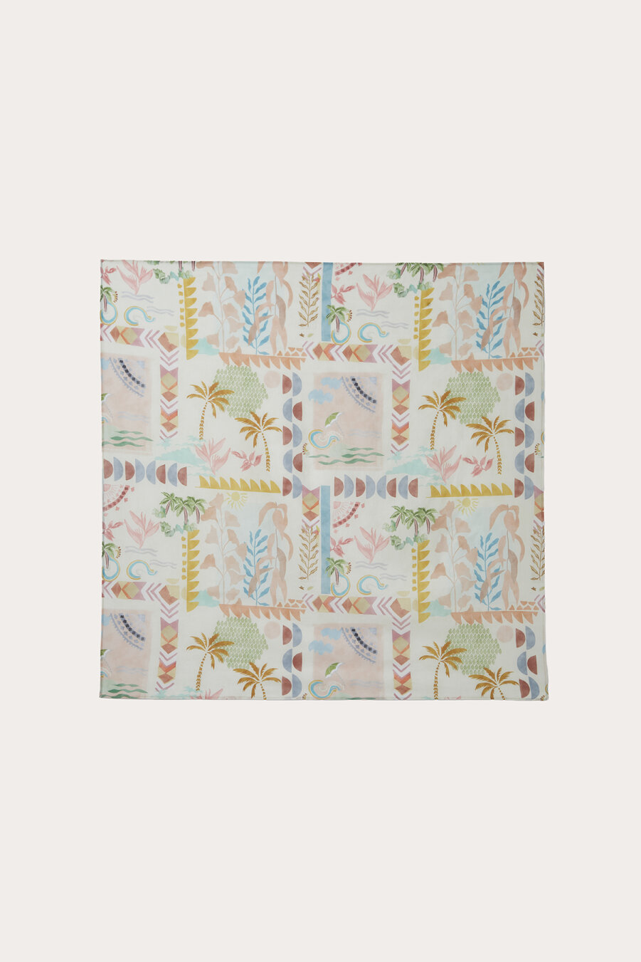Mira Sol Cotton Printed Scarf - 1