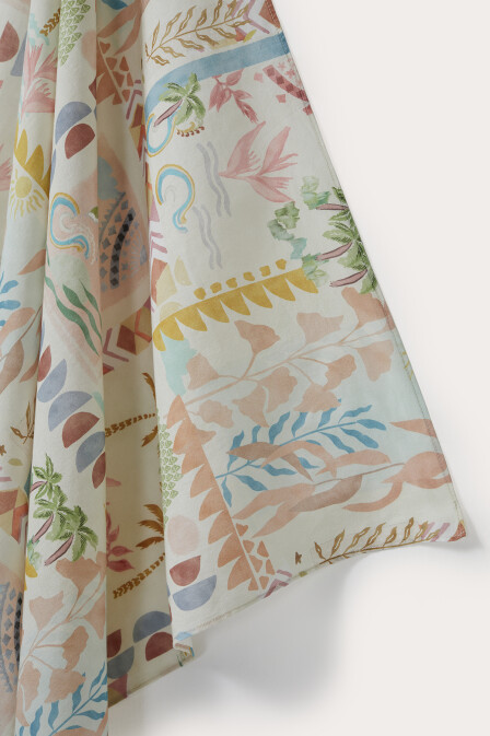 Mira Sol Cotton Printed Scarf - 2