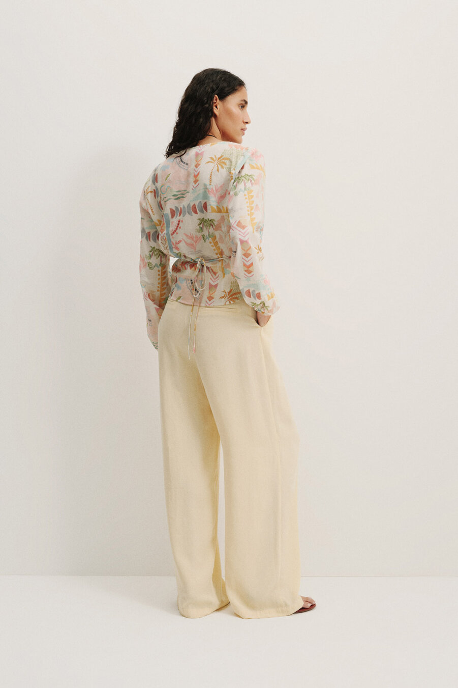 Mira Sol Wrap Cotton Blouse - 6