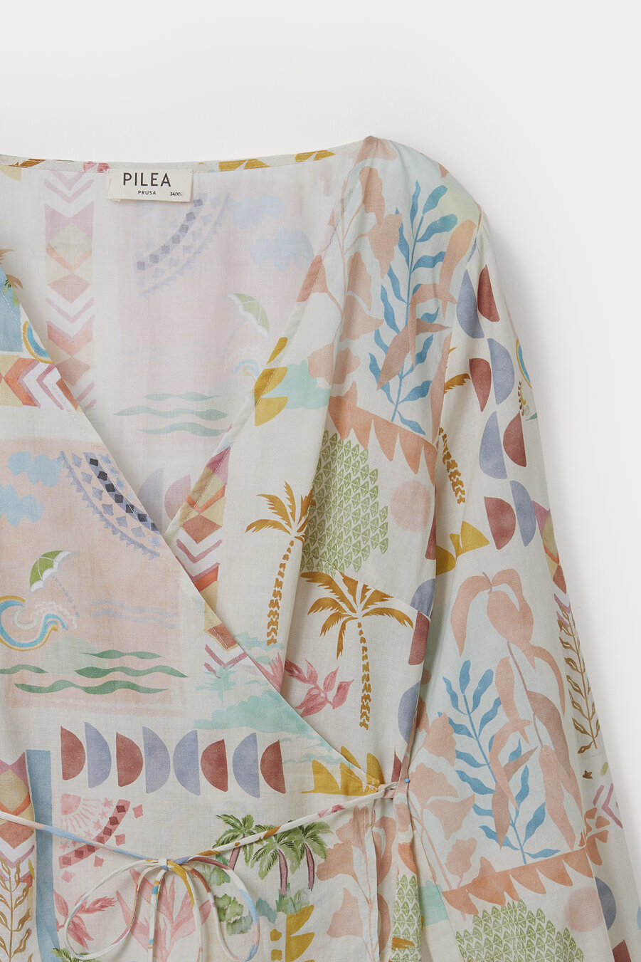 Mira Sol Wrap Cotton Blouse - 5