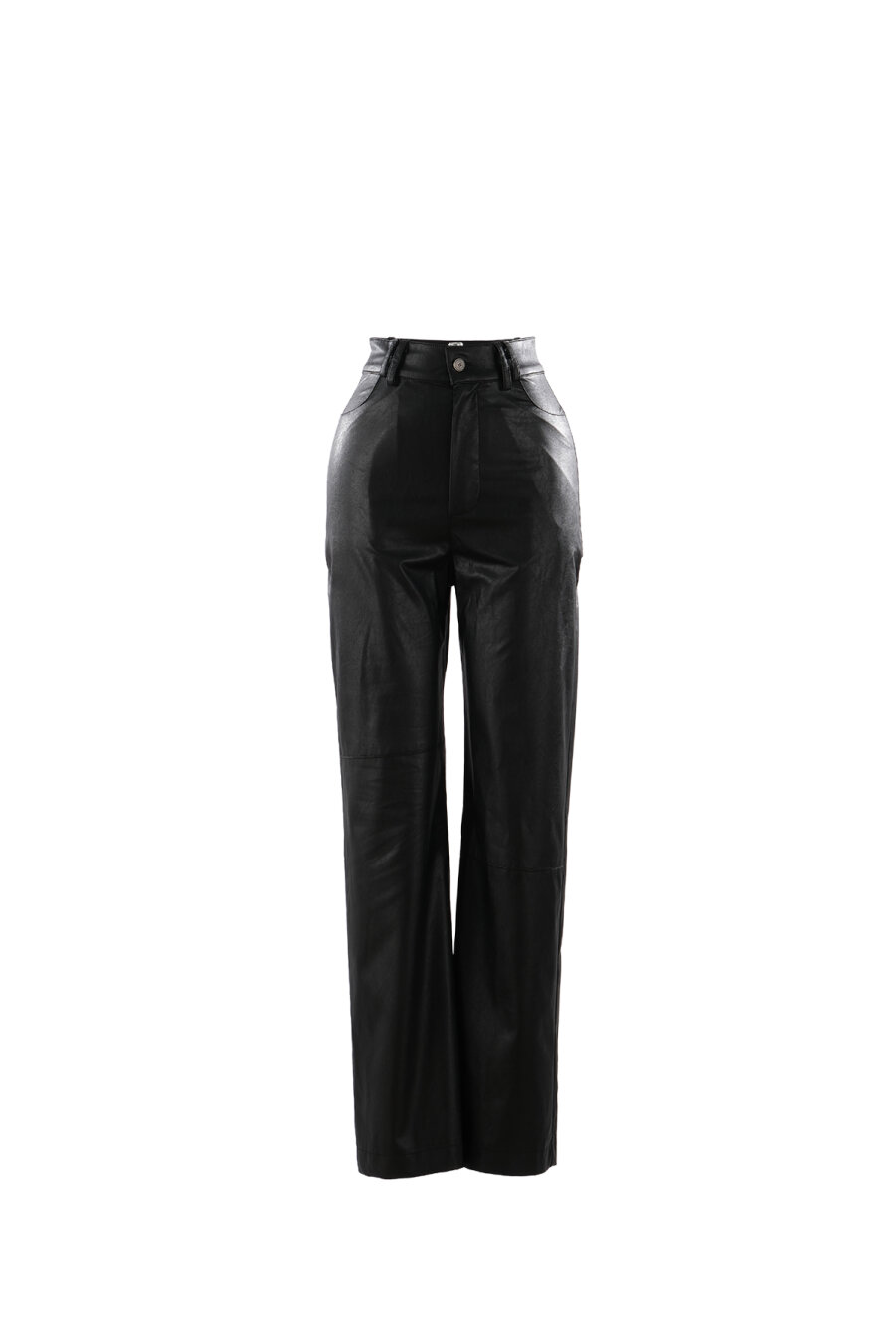 Noir Black Leather Trousers - 4