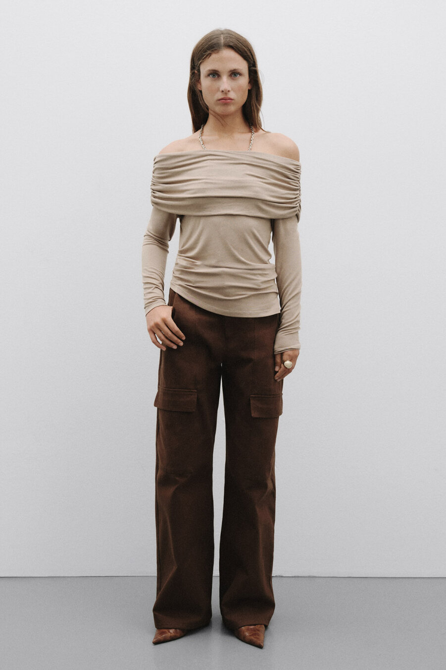 Off-Shoulder Asymmetrical Blouse - 6