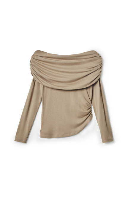 Off-Shoulder Asymmetrical Blouse - 8