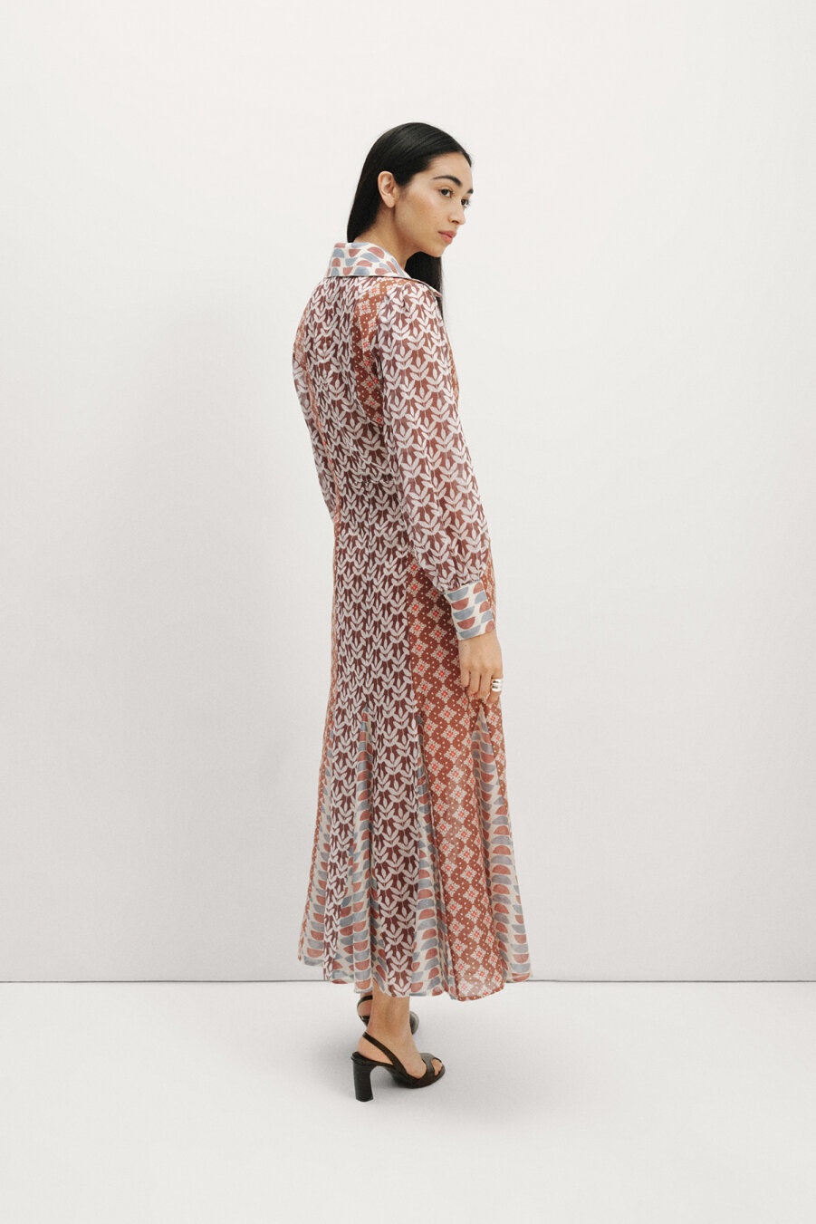 Opaline Patch Patterned Maxi Dress - 4