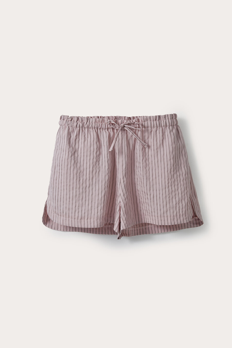 Pembe Çizgili Mini Şort - 3
