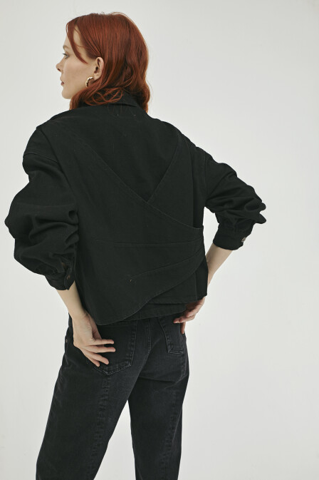 Polly Black Denim Jacket - 4