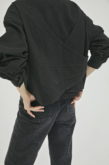 Polly Black Denim Jacket - 6