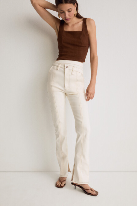 Punto Stitched Gabardine Trousers - 3