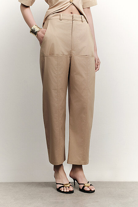 Relaxed Fit Poplin Pantolon - 5