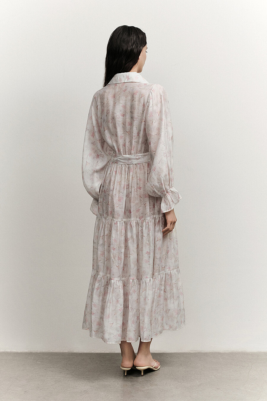 Rosalia Desenli Şifon Elbise - 3