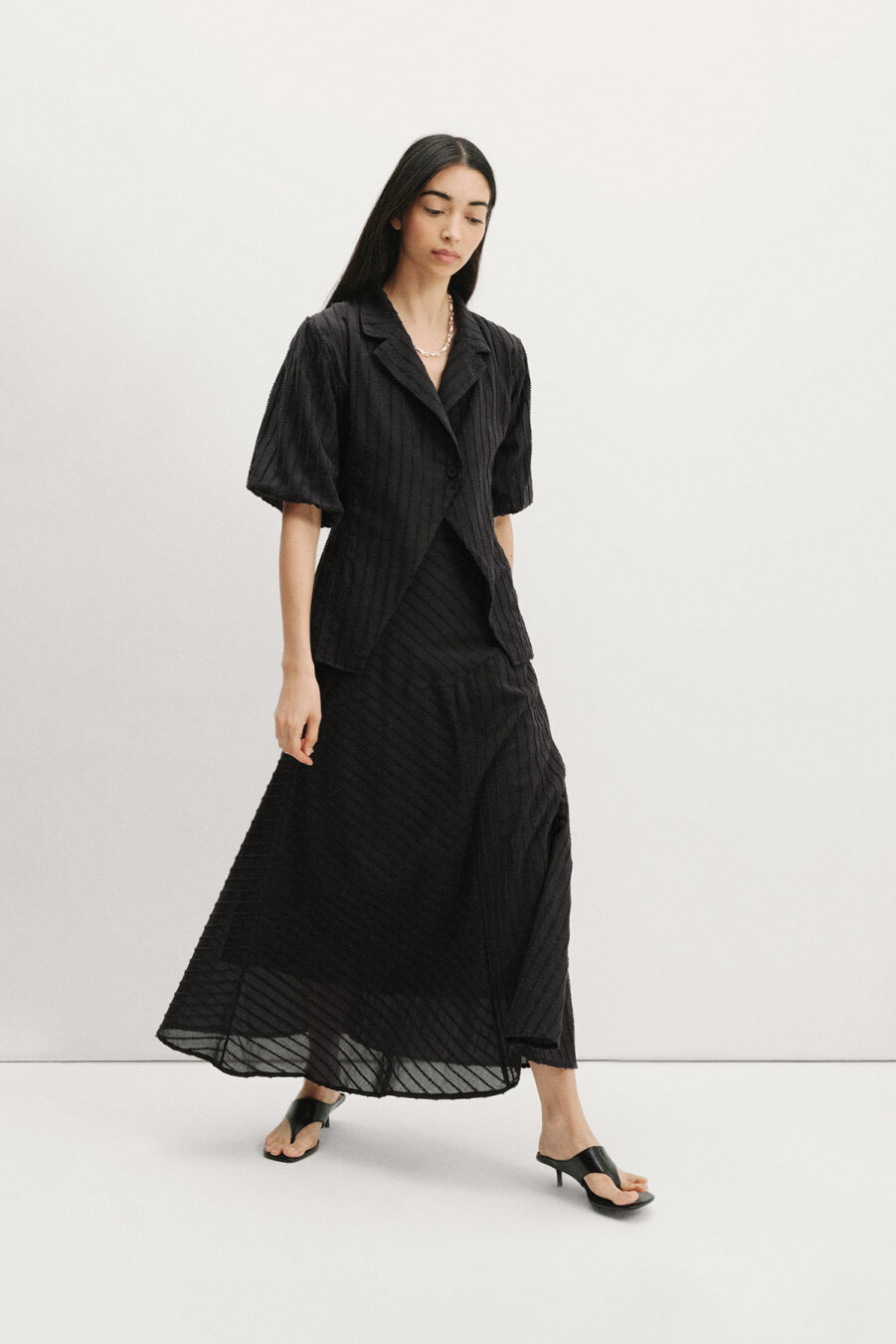 Rossa Textured Cotton Skirt - 7