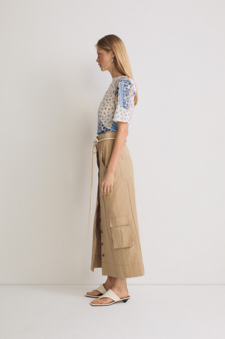 Safari Skirt with Pockets - 4