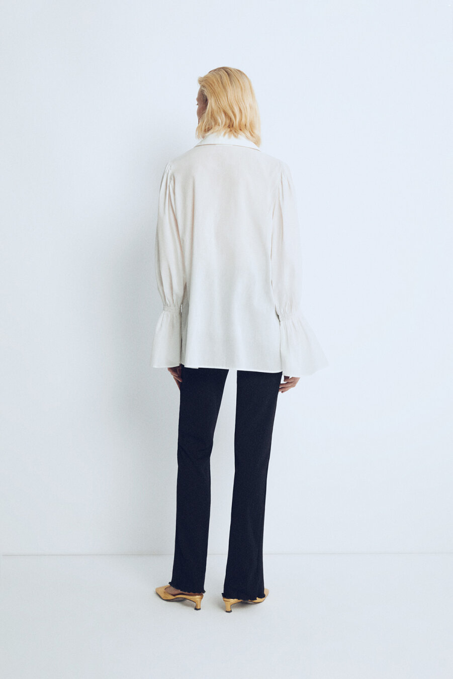 Sienna Sleeve Gathered Cotton Shirt - 3