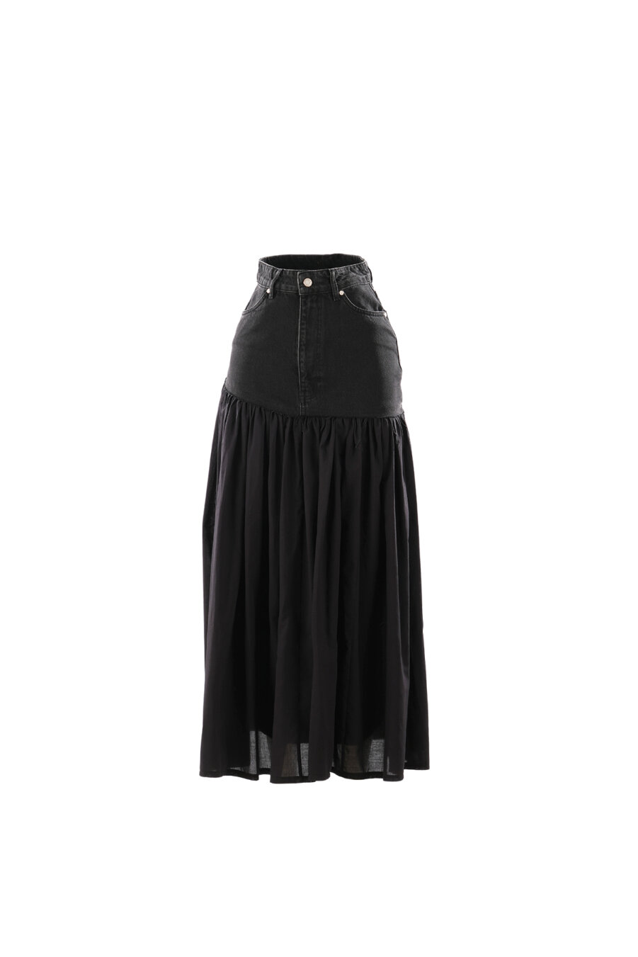 Sisley Black Denim Detailed Skirt - 4