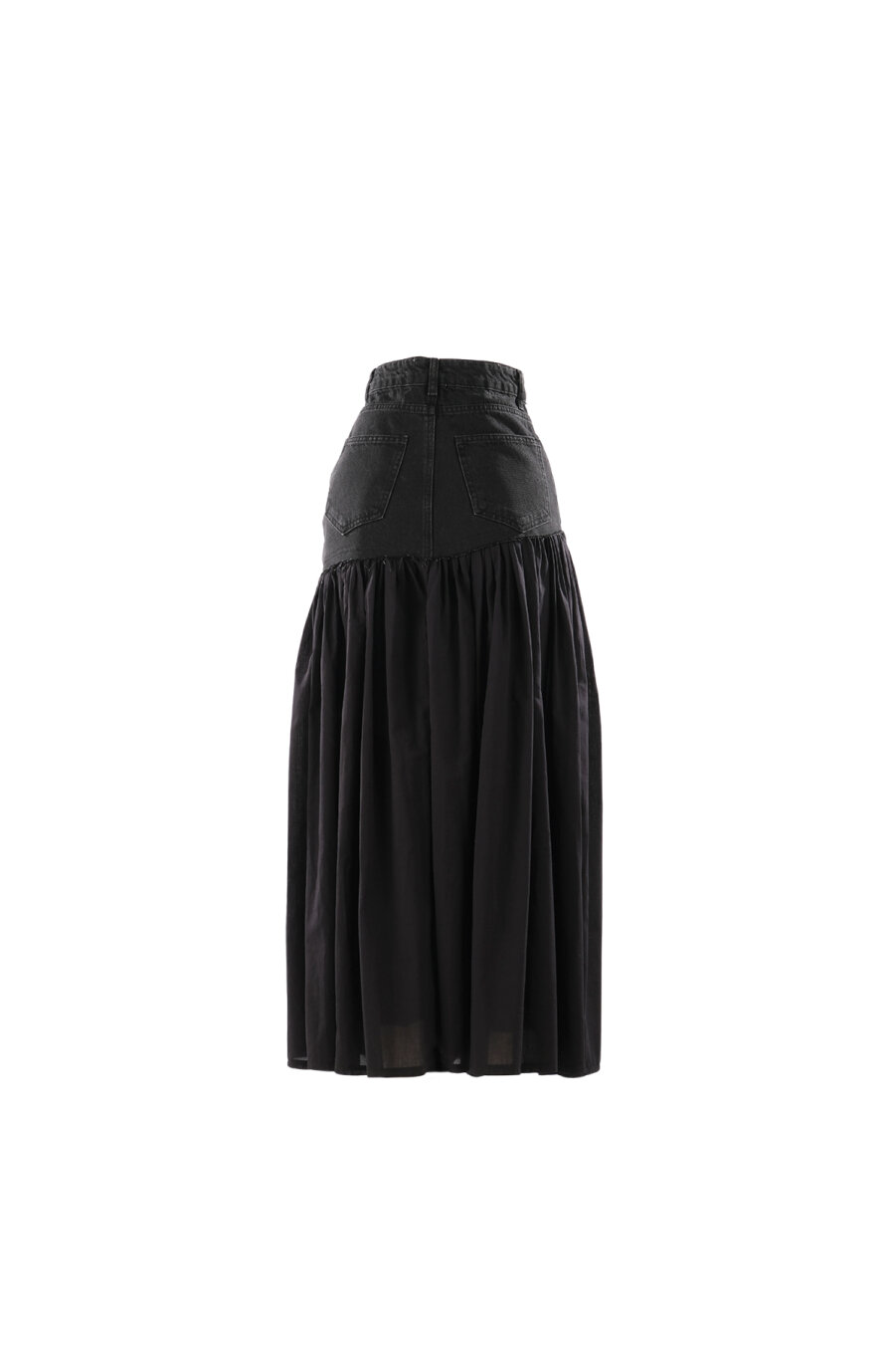 Sisley Black Denim Detailed Skirt - 5