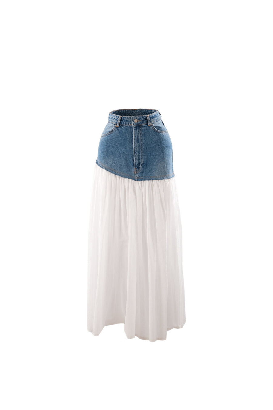 Sisley Blue Denim Detailed Skirt - 5