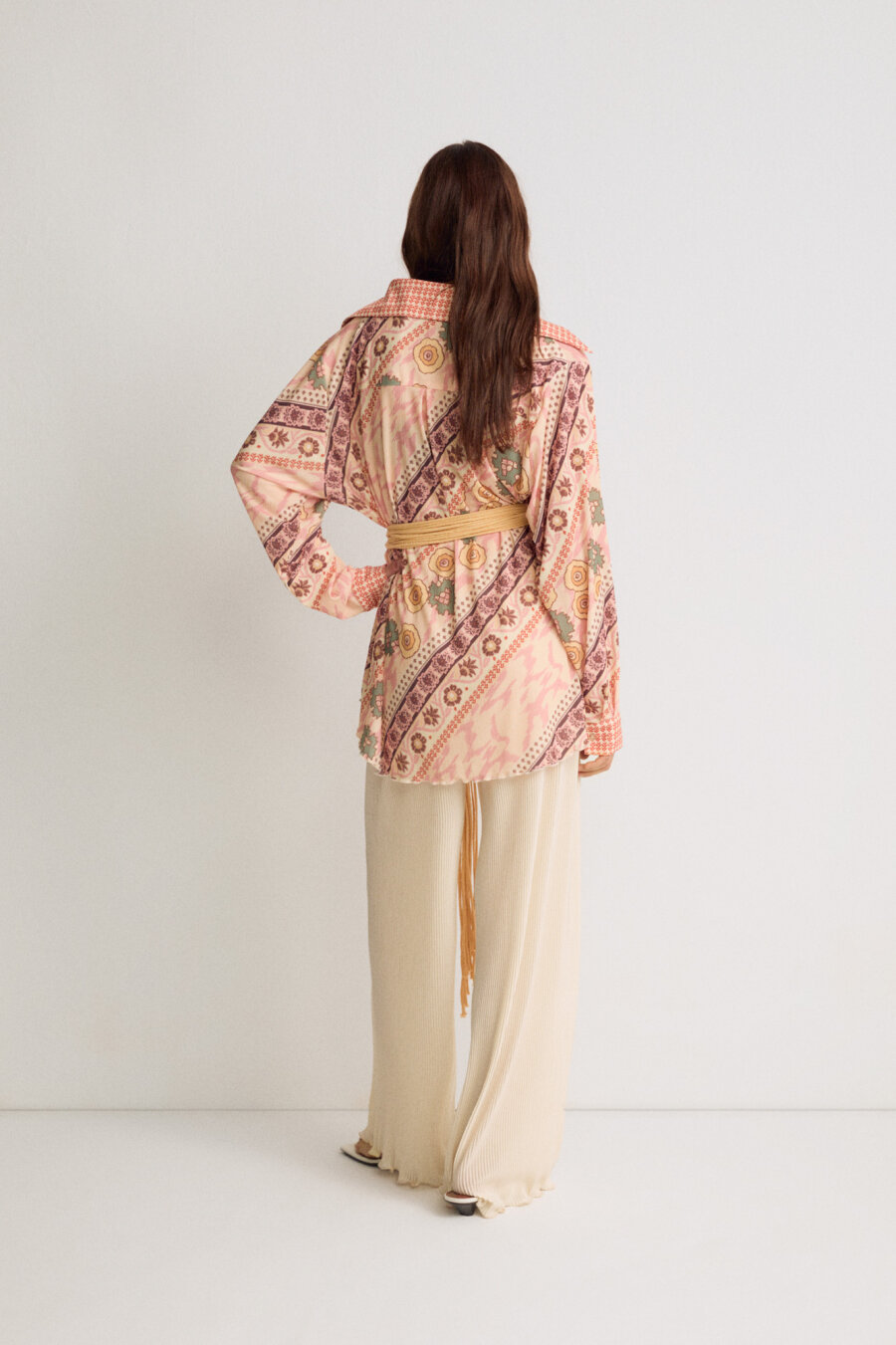 Sorbet Ethnic Patterned Knitted Shirt - 3