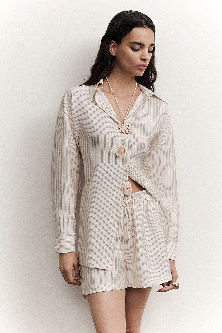 Solene Çizgili Şort - 2