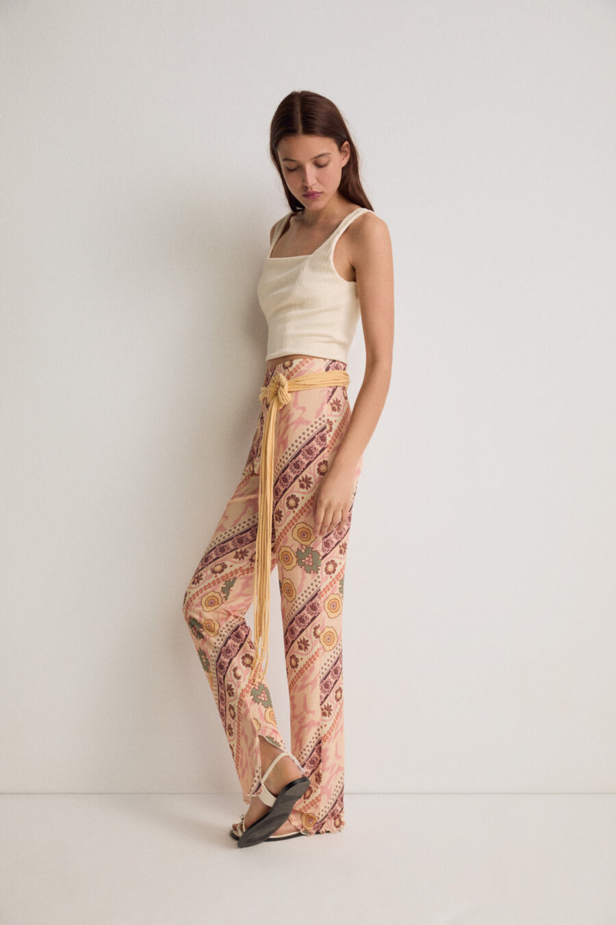 Sorbet Ethnic Patterned Knitted Trousers - 3