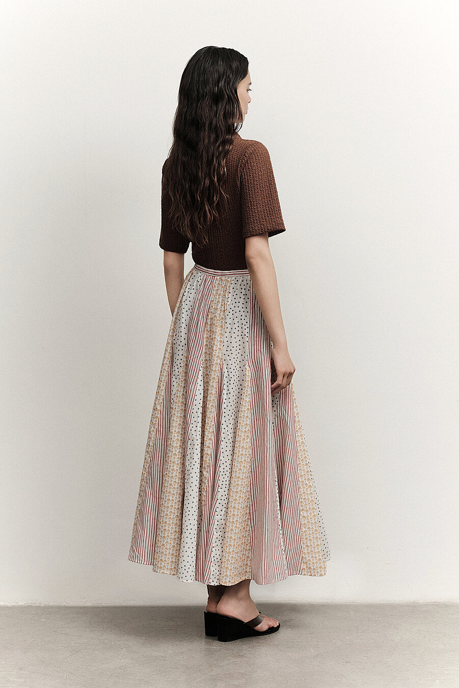 Sorelia Patterned Maxi Skirt with Gathers - 4