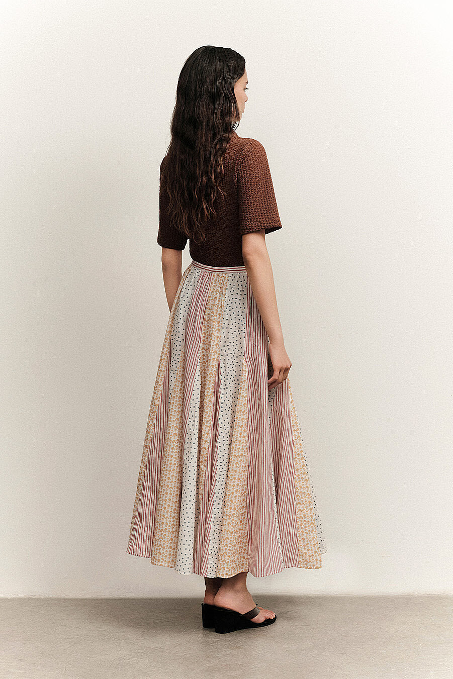 Sorelia Patterned Maxi Skirt with Gathers - 3