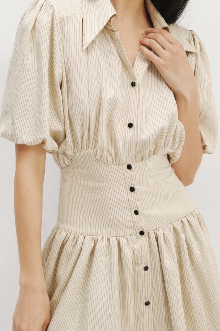 Striped Corset Mini Dress - 5
