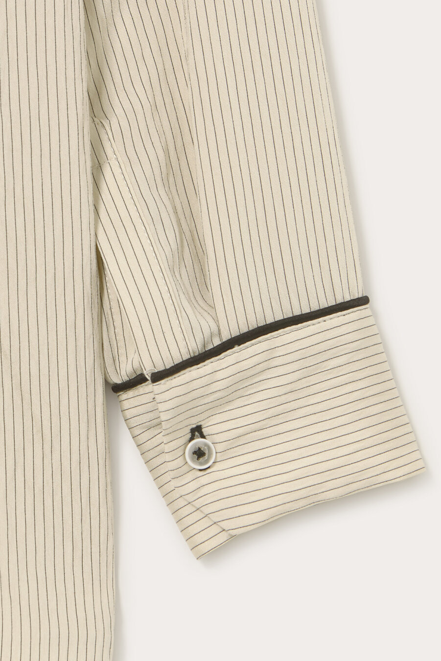 Striped Embroidered Flowy Shirt - 4
