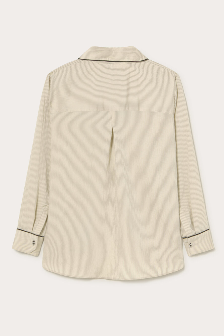 Striped Embroidered Flowy Shirt - 6