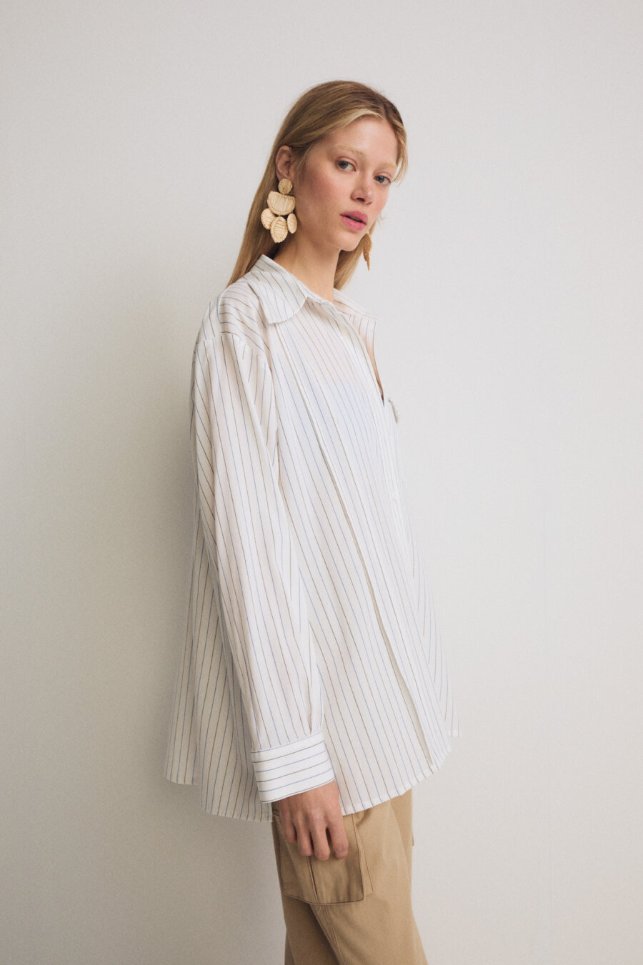 Striped Oversize Shirt - 1