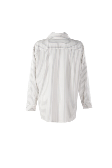 Striped Oversize Shirt - 5