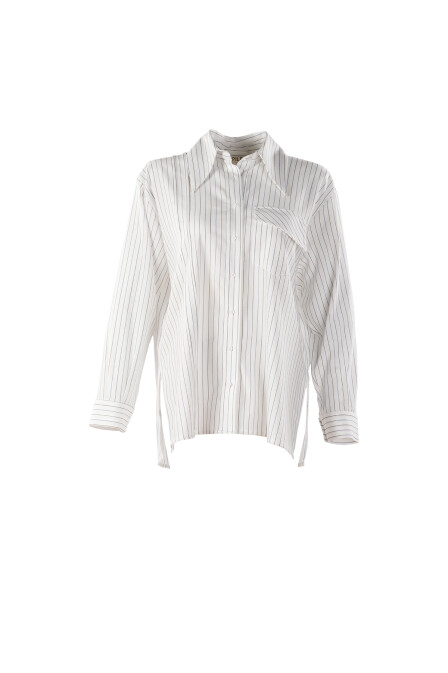 Striped Oversize Shirt - 4