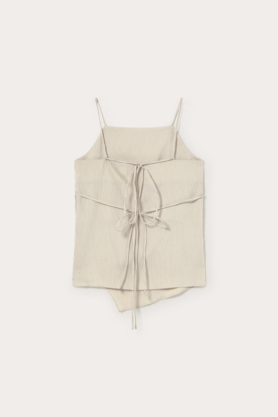 Striped Strappy Asymmetric Blouse - 3